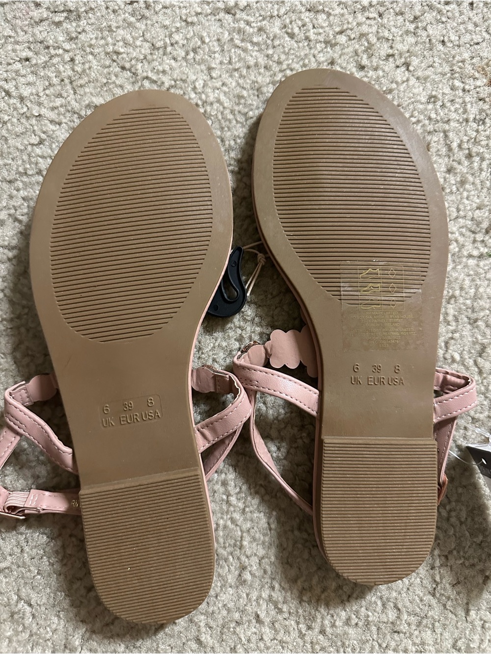 Primark Pink Jeweled T-Strap Sandals - Picture 4 of 4